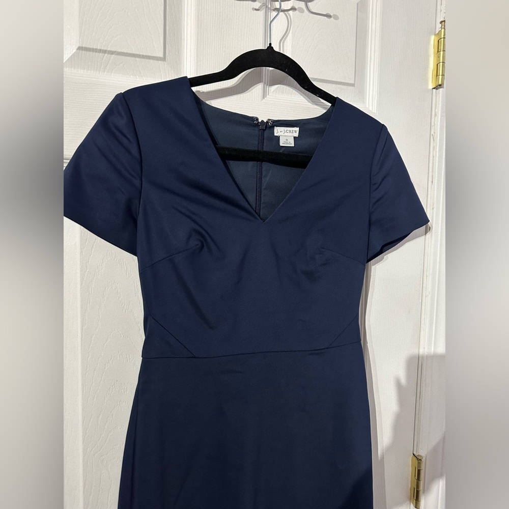 J. Crew Elegant Navy Blue Dress size 0 - Picture 5 of 16